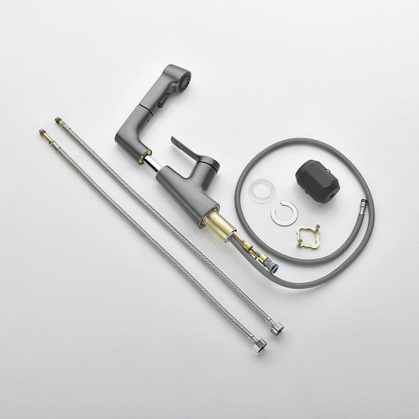 Skanto | Vanity Faucet with Swivel, Pull-out Hand Shower