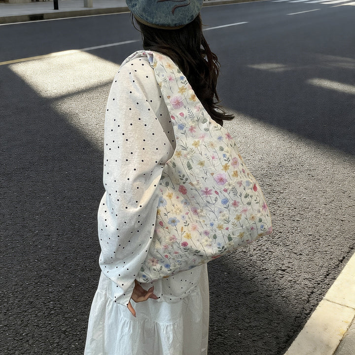 Practical Flower Print Tote Bag Kalsten
