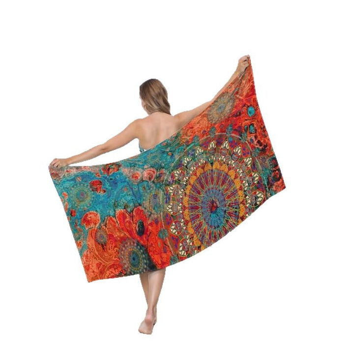 Beach towel with artistic mandala design Kalsten