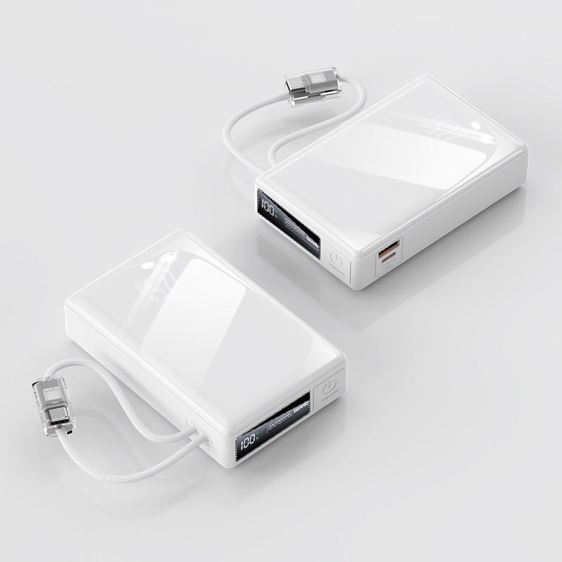 compact power bank with integrated cable and digital charging display Kalsten