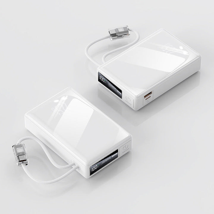 compact power bank with integrated cable and digital charging display Kalsten