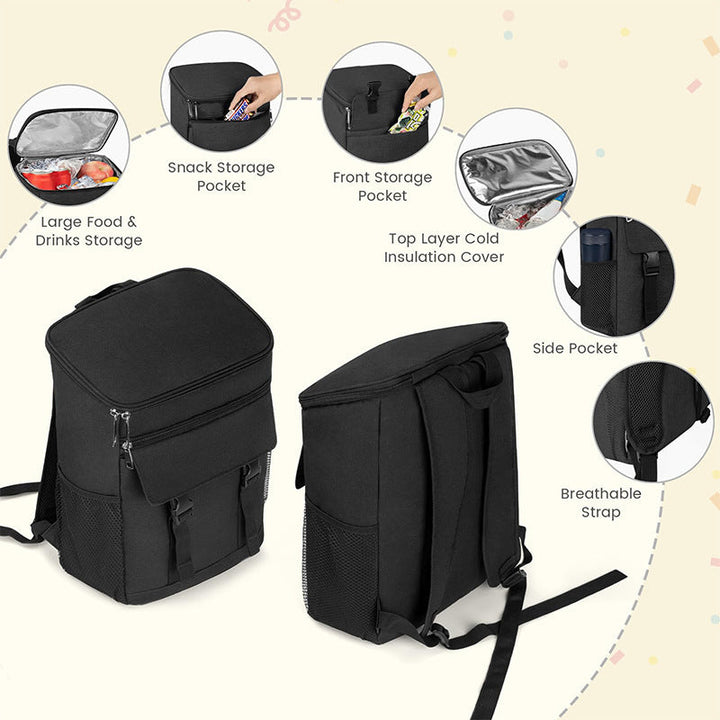 Unisex nan isothermal cooler backpack with large cooling chamber, padded shoulder straps and side mesh pockets Kalsten