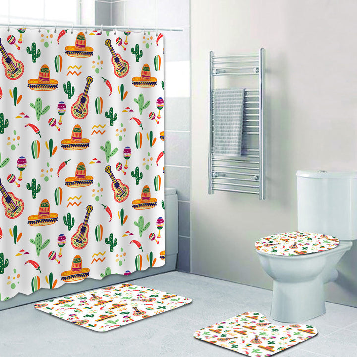 Coffee-Themed Shower Curtain Kalsten