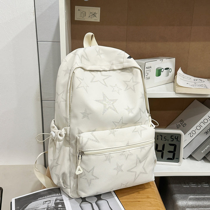 Stylish Star-Embellished Casual School Backpack Kalsten
