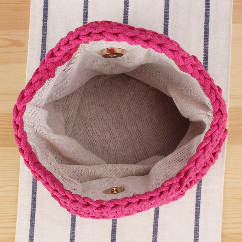 Playful macrame shoulder bag with braided handle Kalsten