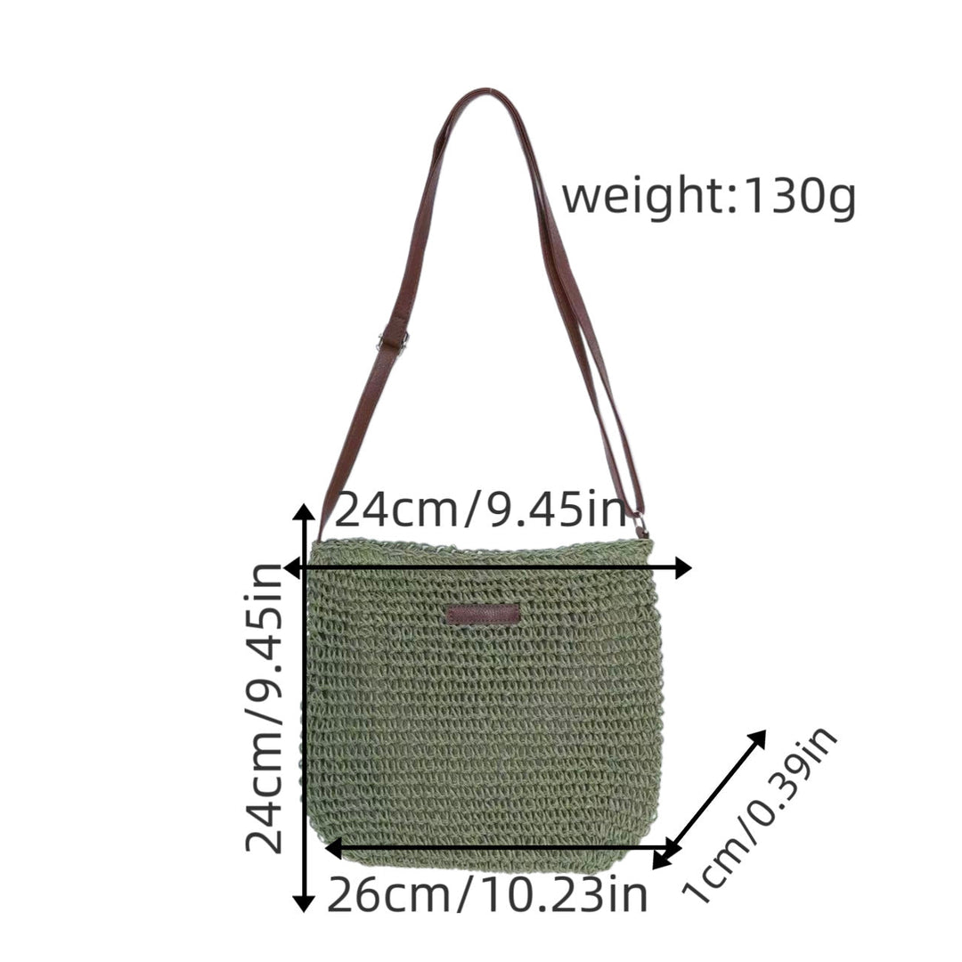 Handbag made of handcrafted natural material with adjustable shoulder strap Kalsten