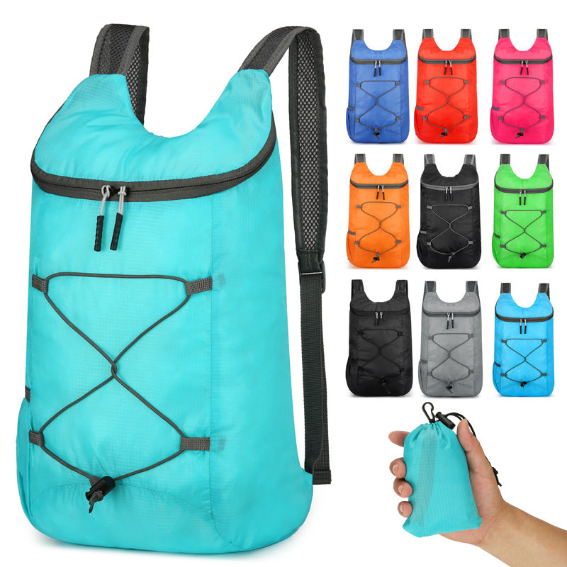 Unisex nan ultra-lightweight foldable daypack made of ripstop with elastic outer bungee and padded straps Kalsten