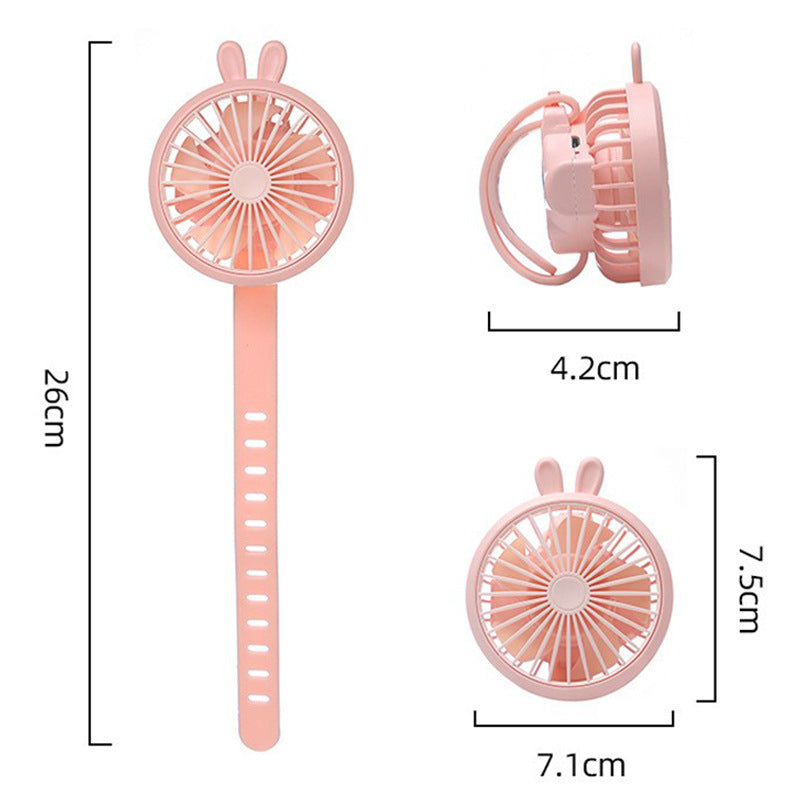 Unisex Portable Hand Fan with Integrated Wristband and Flexible Tilt Kalsten