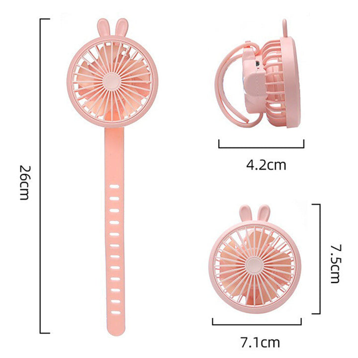 Unisex Portable Hand Fan with Integrated Wristband and Flexible Tilt Kalsten