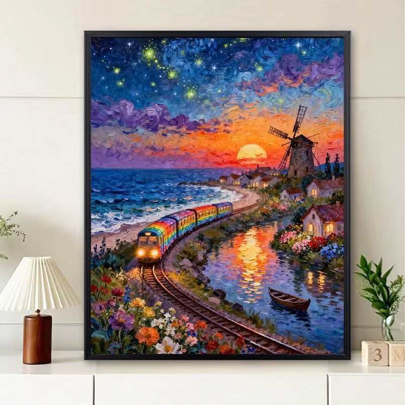 Vibrant Scenic Sunset Wall Art Kalsten