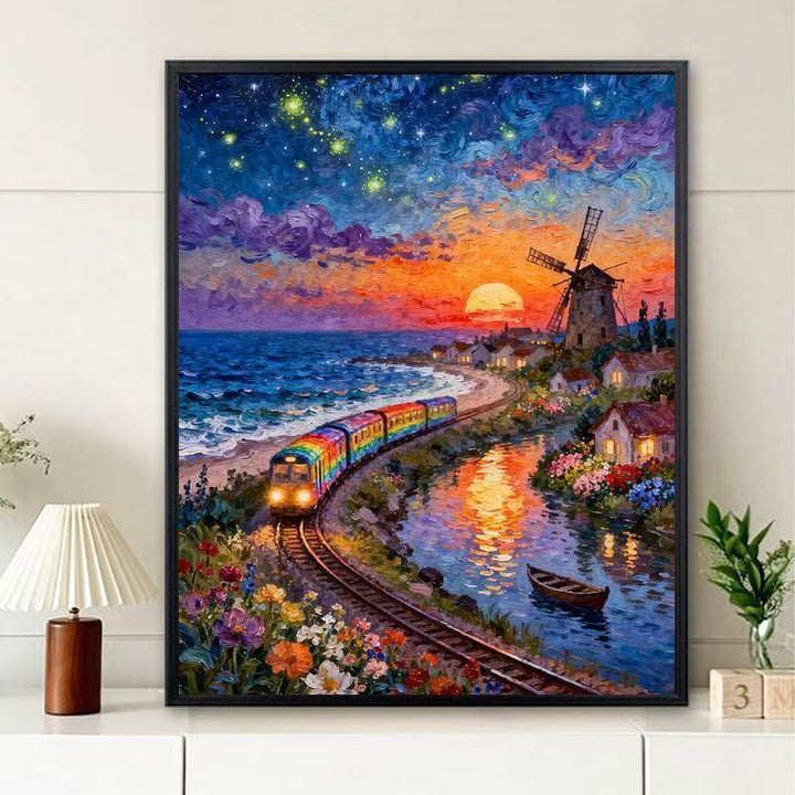 Vibrant Scenic Sunset Wall Art Kalsten