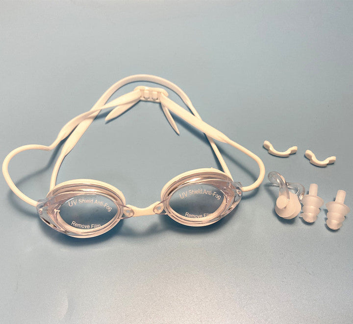 Swimming goggles with adjustable head strap and comfort nose piece Kalsten