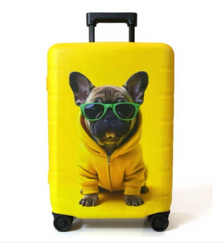Unisex nan elastic suitcase cover with 3D dog design for trolley, stretchy and scratch-resistant Kalsten