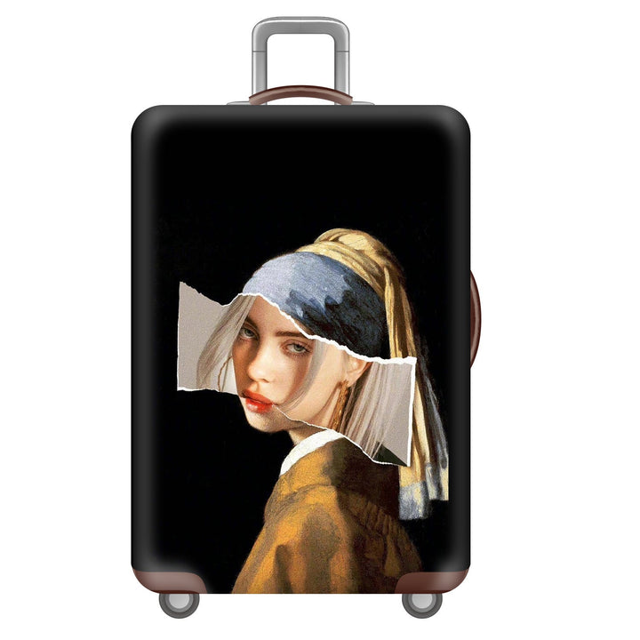 Unisex nan robust hard-shell suitcase with artistic face portrait print and 360° wheels Kalsten