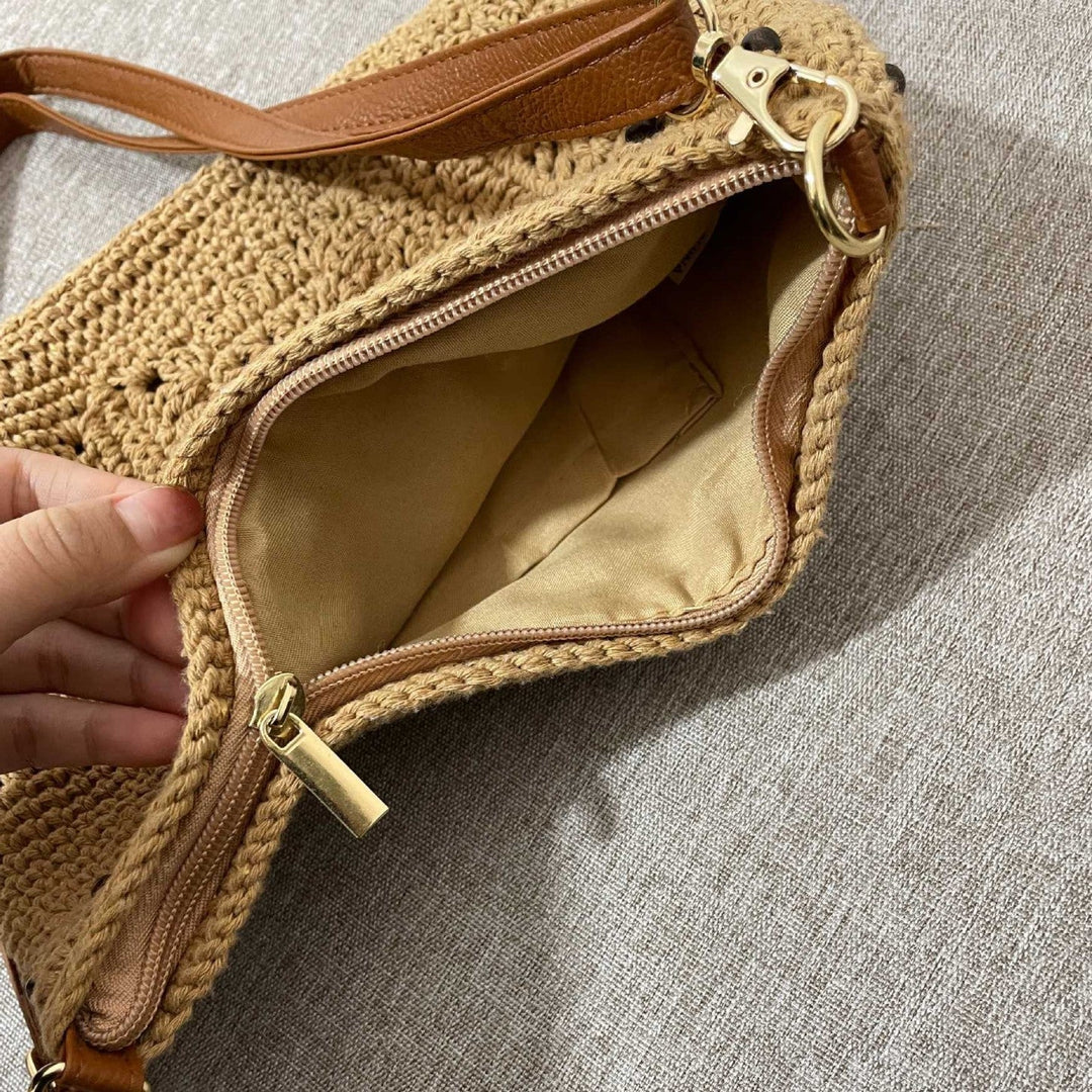 Handcrafted shoulder bag with unique crochet pattern Kalsten