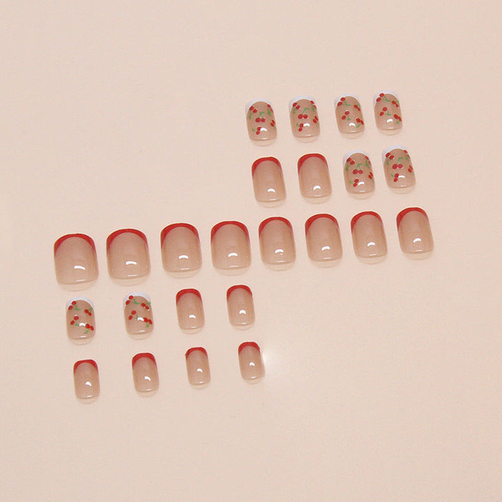 Floral Acrylic Press-On Nail Tips Kalsten
