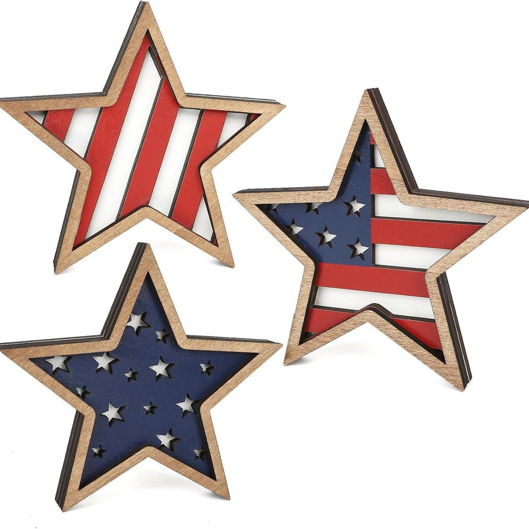 Unisex nan distressed layered farmhouse star wall sculpture with carved dimensional panels Kalsten
