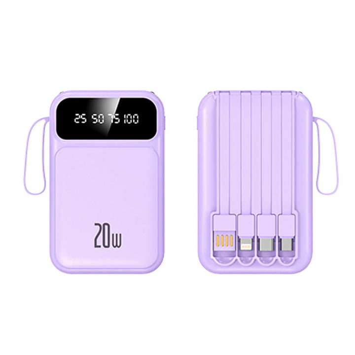 Powerbank with integrated cables and LED display Kalsten