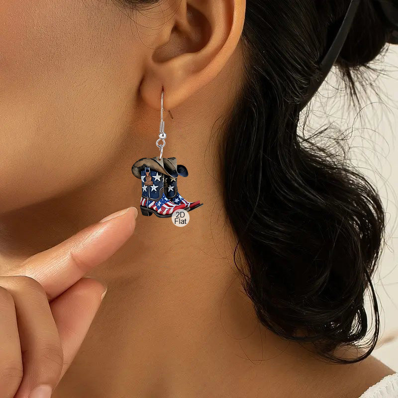 Women's flat acrylic earrings eagle silhouette with fishhook clasp and lightweight comfort Kalsten