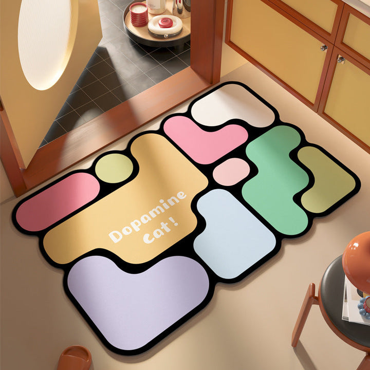 Decorative Abstract Design Area Mat Kalsten