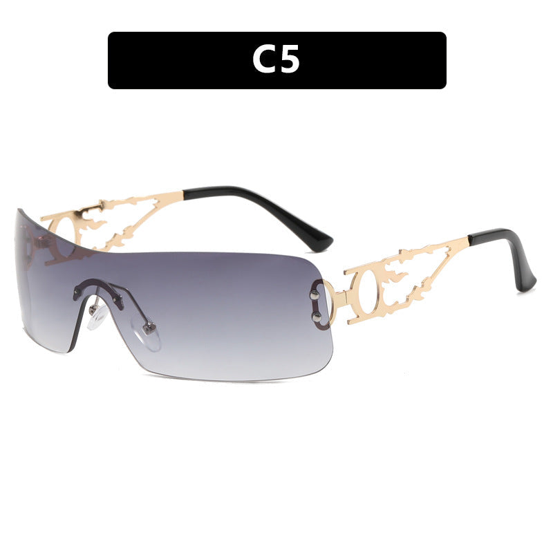 Women's futuristic sunglasses with ultra-modern metal accents Kalsten