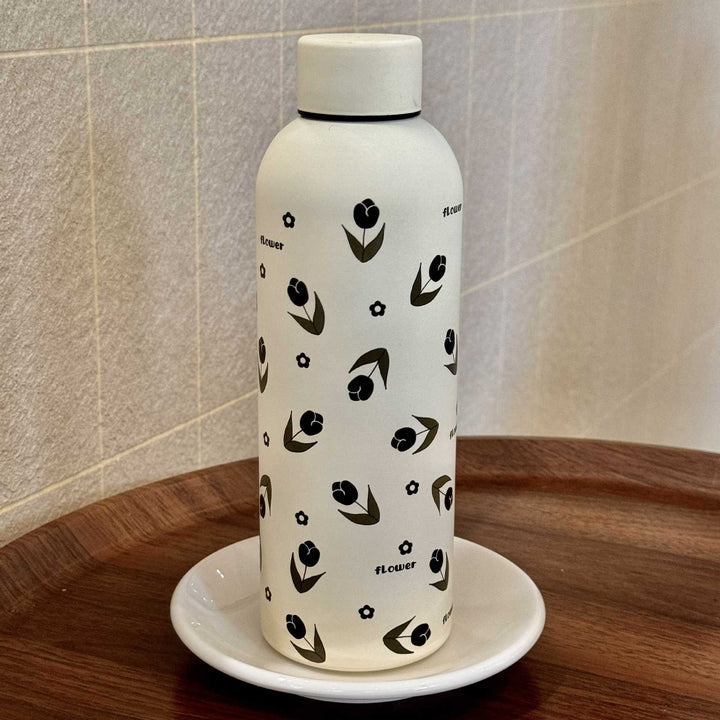 Ladies insulated drinking bottle with elegant floral design Kalsten