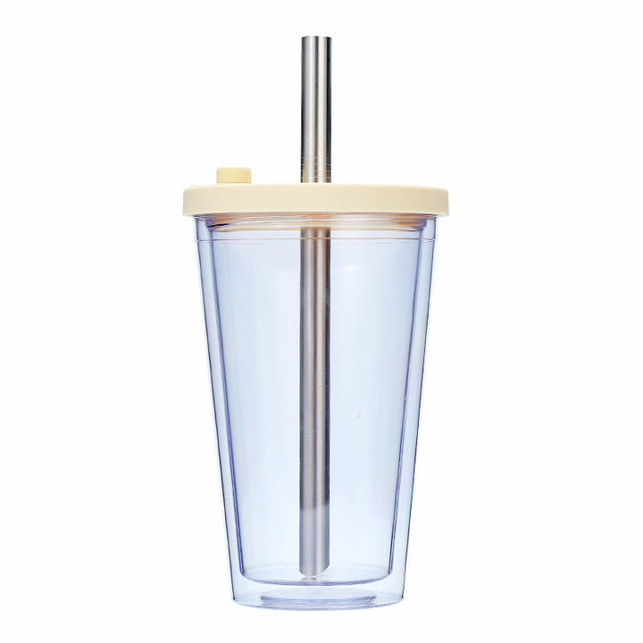 Women's High-Quality Drinking Cup with Integrated Stainless Steel Straw Kalsten