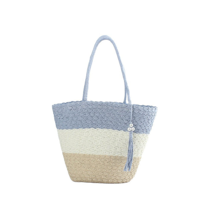 Fashionable crochet shoulder bag with tassel Kalsten
