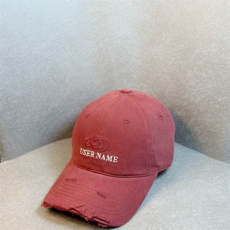 Women's Distressed Casual Adjustable Baseball Cap Kalsten