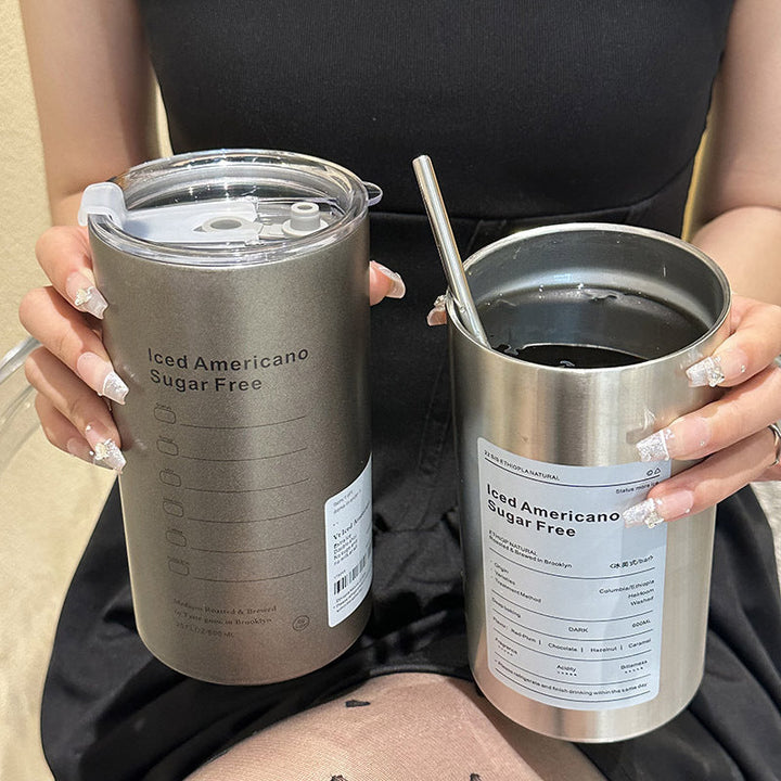Women’s insulated mug with integrated straw and practical lid Kalsten