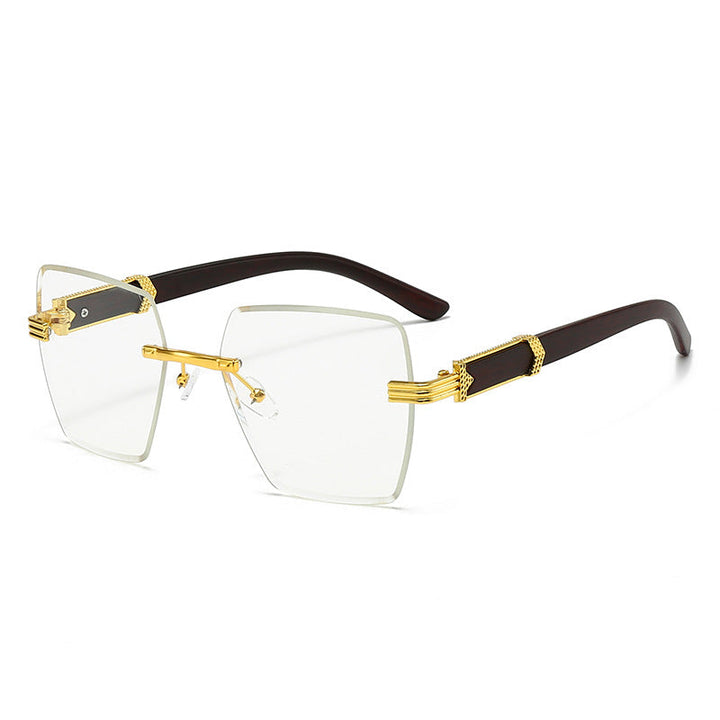 Women's extravagant square sunglasses with golden accents Kalsten