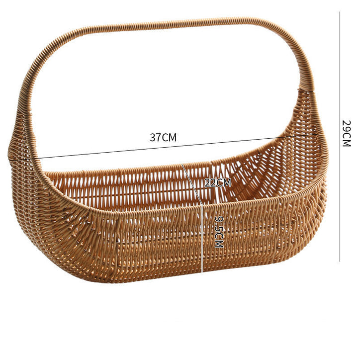 Handcrafted Natural Wicker Carry Basket Kalsten