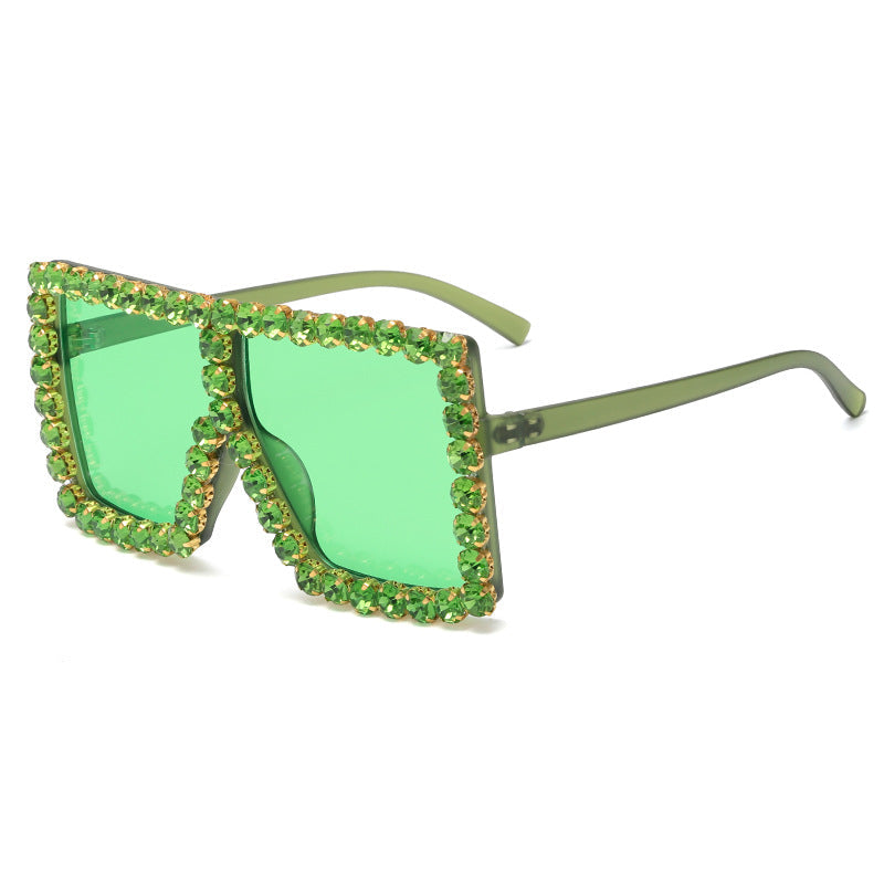 Women's striking square sunglasses with sparkling appliques Kalsten