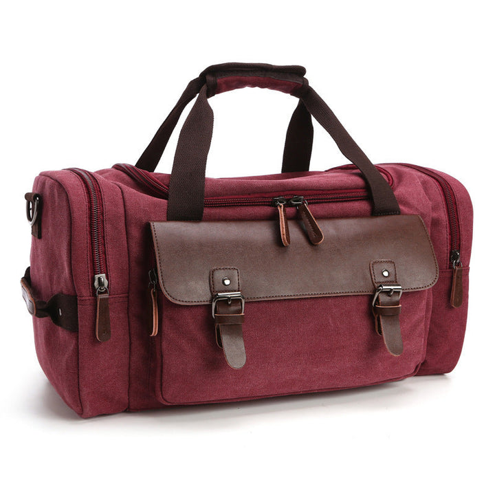Spacious travel bag with high-quality leather trim Kalsten