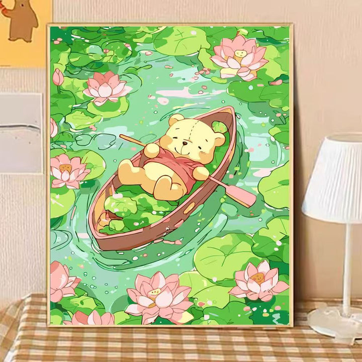 Playful Bear Illustration Canvas Art Kalsten