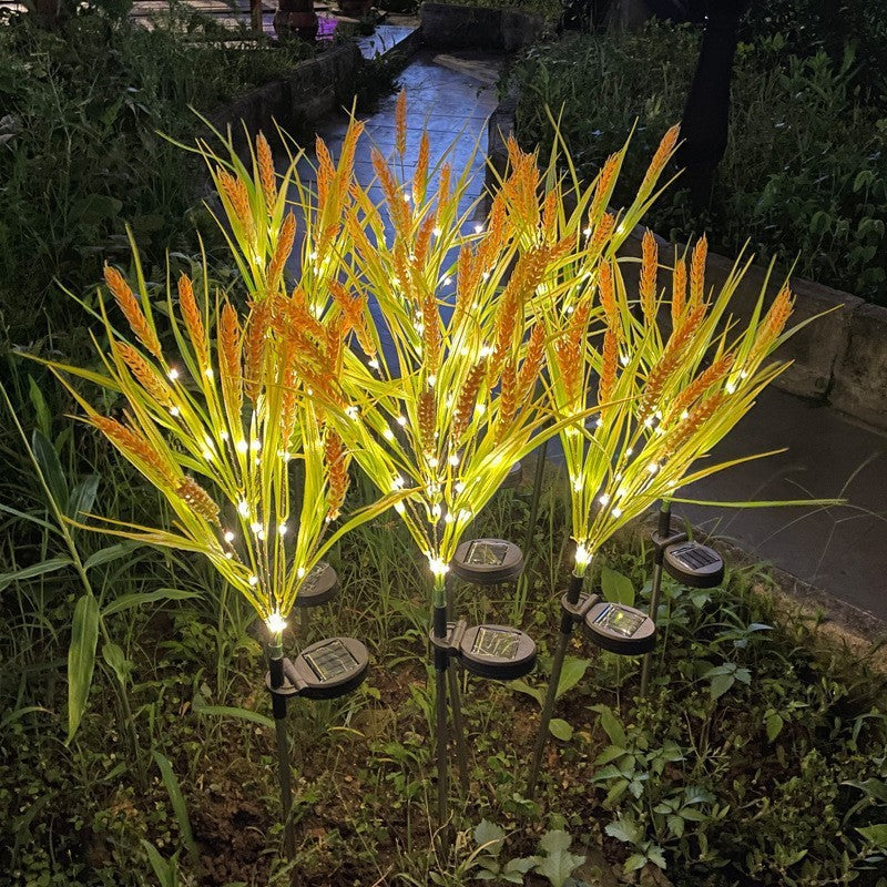 Solar LED Ornamental Ricegrass Garden Stake Lights With Micro-LED String And Ground Spike Kalsten