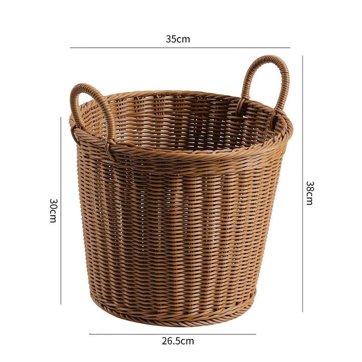 Handwoven Decorative Storage Basket with Ergonomic Handles Kalsten