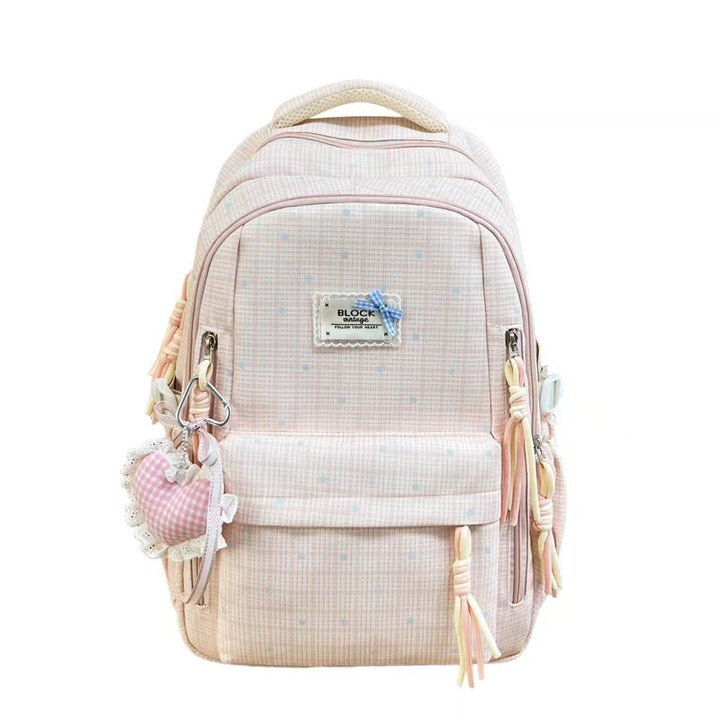 Stylish Gingham Pattern Backpack Kalsten