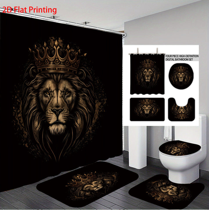 Digital Lion Themed Bathroom Set Kalsten
