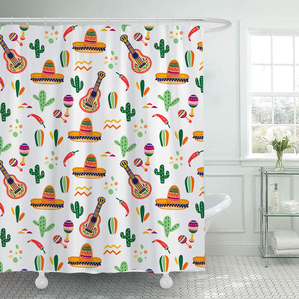 Coffee-Themed Shower Curtain Kalsten