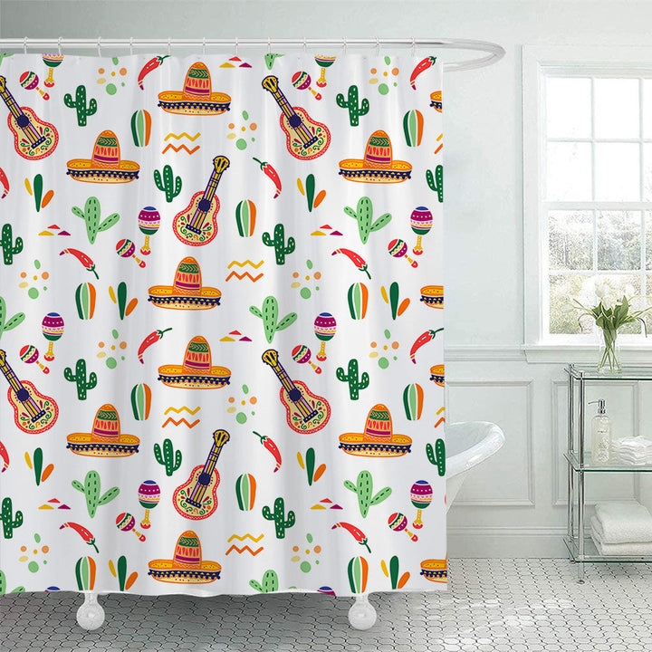 Coffee-Themed Shower Curtain Kalsten