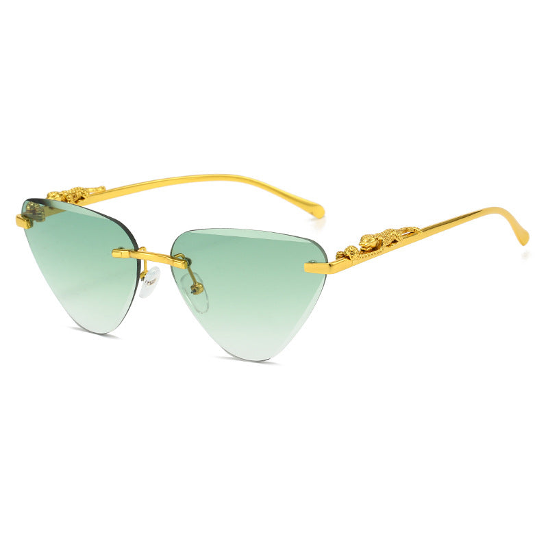 Women's Designer Sunglasses with Creative, Triangular Frame and Elegant Gold Accents Kalsten