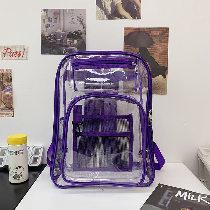Transparent Multi-Pocket Clear School Backpack Kalsten
