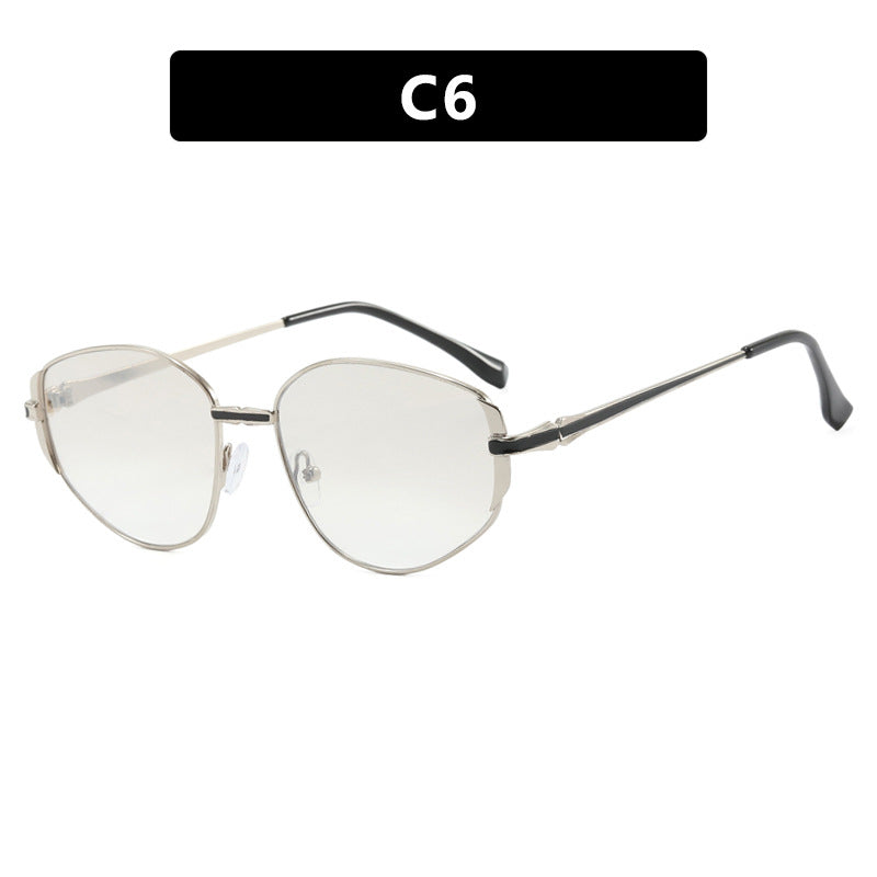 Women modern geometric sunglasses with stylish metal frame Kalsten