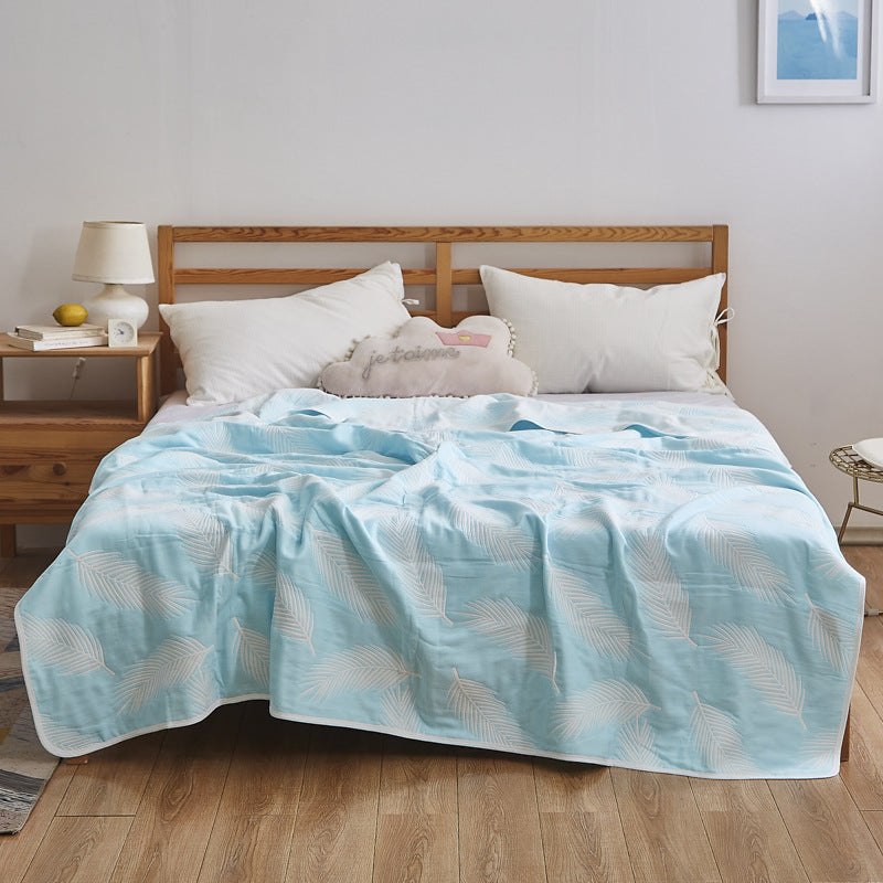Women Elegant Blanket with Subtle Leaf Pattern Kalsten