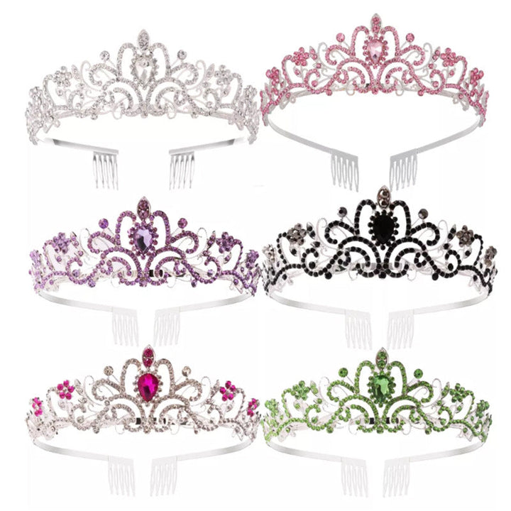 Ladies Sparkling Crystal Tiara with Filigree Design Kalsten