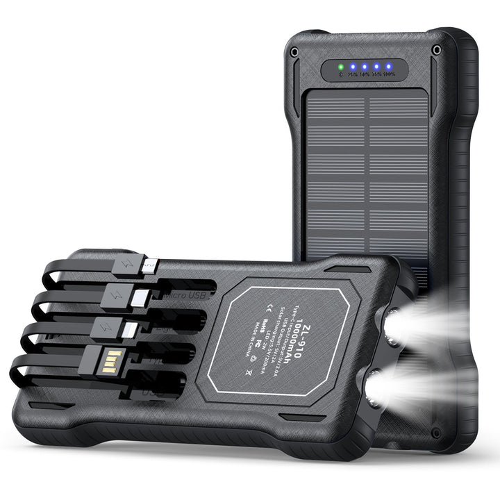 Powerful Solar Power Bank with Multifunctional Charging Cables Kalsten