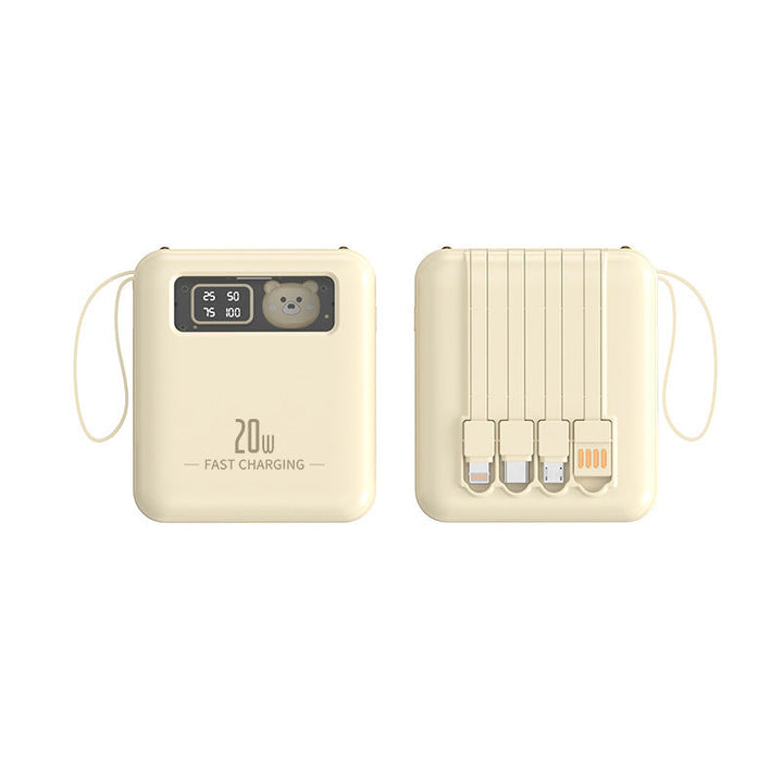 Portable power bank with integrated LED display and multifunctional charging ports Kalsten