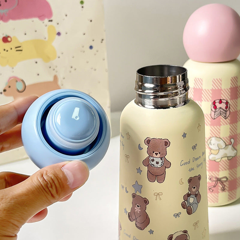 Women's Insulated Bottle with Cute Bear Design Kalsten