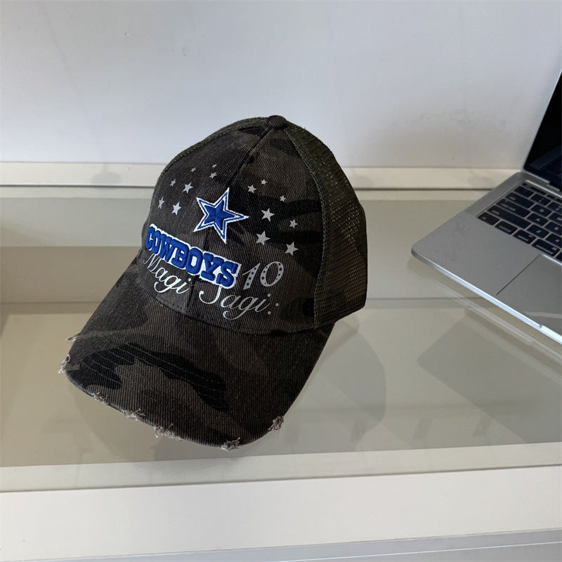 Men's Distressed Camouflage Graphic Baseball Cap Kalsten